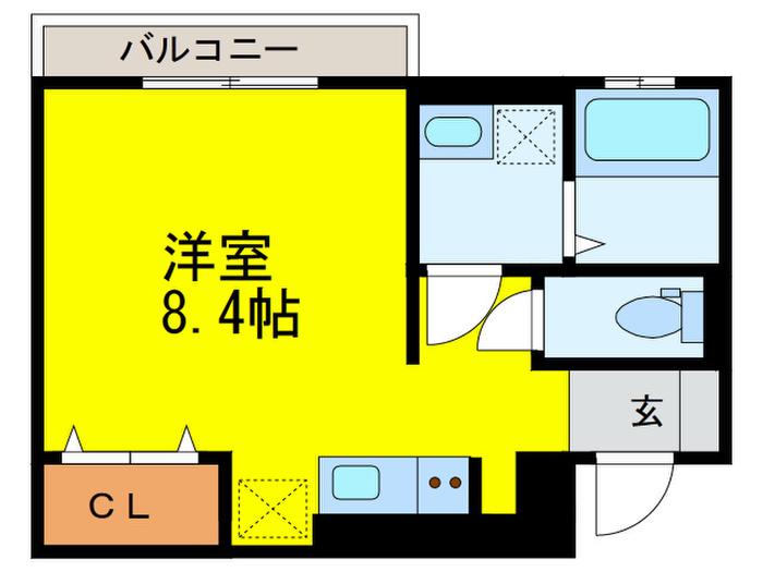 アビタシオン栄(ワンルーム/1階)の間取り写真