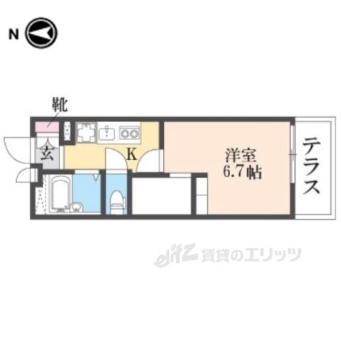 レオパレス高尾Ⅲ(1K/4階)の間取り写真