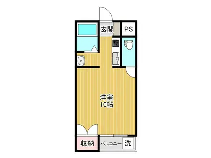 クオリティハイツ稲荷町(ワンルーム/3階)の間取り写真
