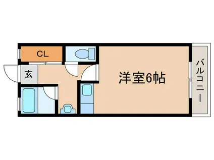 泉涌寺アビタシオン(ワンルーム/5階)の間取り写真