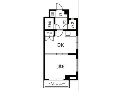 カーサニイミ(1DK/3階)の間取り写真