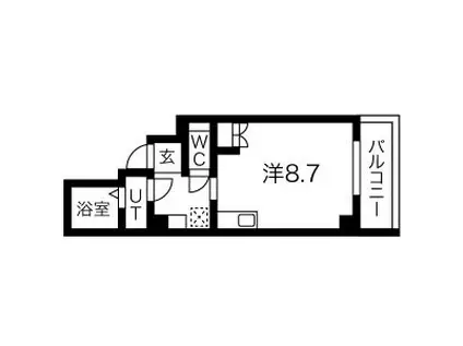 ガストハウス今池(ワンルーム/3階)の間取り写真