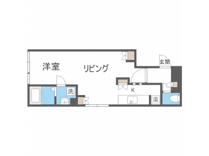 プレジール札幌(1K/3階)の間取り写真