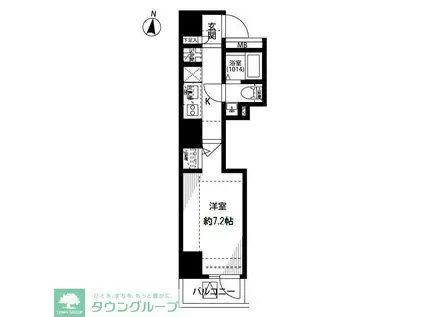 プレール・ドゥーク錦糸町III(1K/10階)の間取り写真