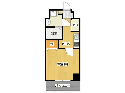 CREA COAT(1K/4階)の間取り写真