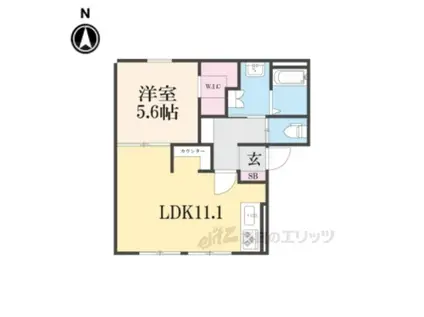 リフレッシュ近江(1LDK/2階)の間取り写真