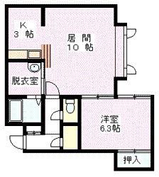 ブラザー(1LDK/1階)の間取り写真