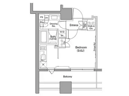 ザ・パークハビオ木場(ワンルーム/5階)の間取り写真