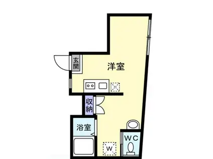 LAVATOWER(ワンルーム/1階)の間取り写真