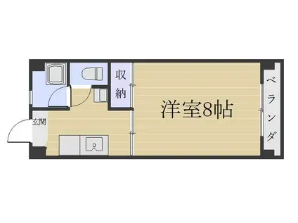 淵之上ビル(1K/3階)の間取り写真