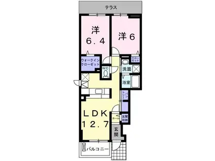 ベル・セーズII(2LDK/1階)の間取り写真