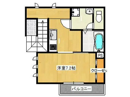 ブランシュ(1K/2階)の間取り写真