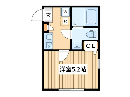 キープ ラグーン桜ヶ丘 A棟(1K/2階)の間取り写真