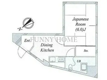 学芸大ゴールデンハイツ(1DK/3階)の間取り写真