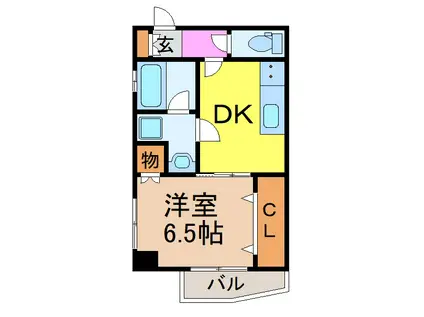 プティトゥ川名(1K/2階)の間取り写真