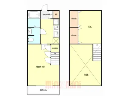 グラン・シーマ(1SK/11階)の間取り写真