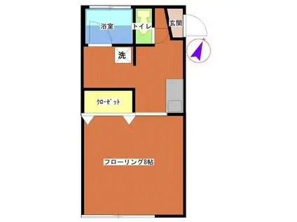 サン石井(1K/1階)の間取り写真