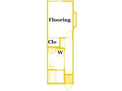 サンス仏向町B(1K/2階)の間取り写真