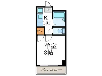 メゾンエチーフ(1K/3階)の間取り写真