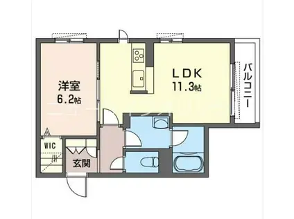 ラ・スペランツァ(1LDK/2階)の間取り写真