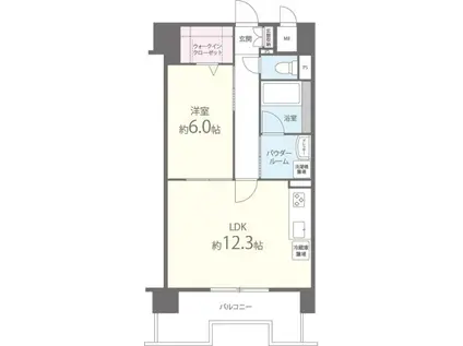 エルイソベ三宮(1LDK/11階)の間取り写真