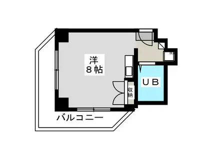 ジュネス松本(ワンルーム/7階)の間取り写真