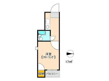 アルゴ境川(1K/2階)の間取り写真