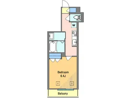 メゾンラウレア(1K/2階)の間取り写真