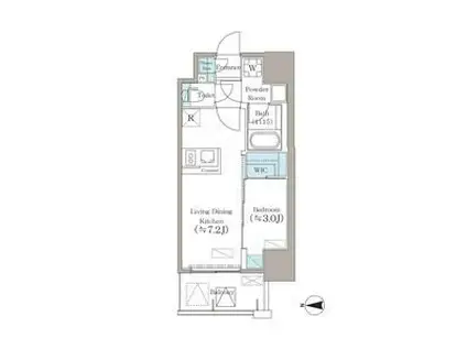 エスリードレジデンス ザ・グラン大阪ノア(1LDK/4階)の間取り写真