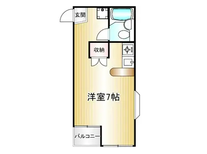 エスポワール西馬込(ワンルーム/2階)の間取り写真