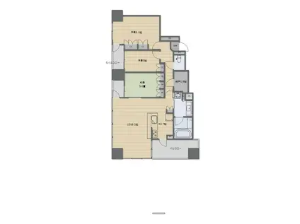 パークナード中之島公園ロジュマン(3LDK/21階)の間取り写真