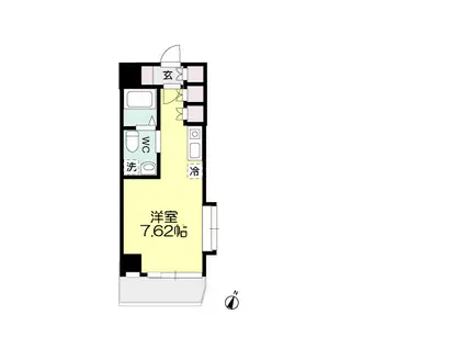 ライフゾーン玉川(ワンルーム/4階)の間取り写真