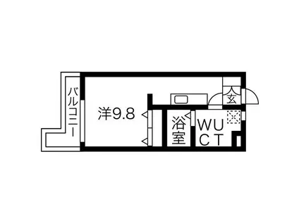 SERIOUS(ワンルーム/3階)の間取り写真