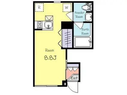 ルミウス南久が原(ワンルーム/1階)の間取り写真