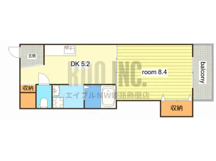 フレシールメゾン(1DK/2階)の間取り写真