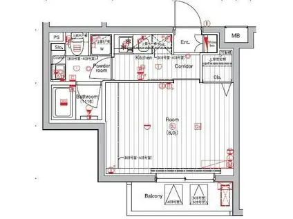 THE HOUSE 赤坂檜町(1K/3階)の間取り写真