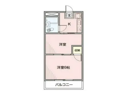 アズ川口レジデンス(2DK/2階)の間取り写真