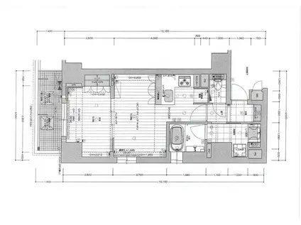 リーガル神戸三宮II(1LDK/12階)の間取り写真