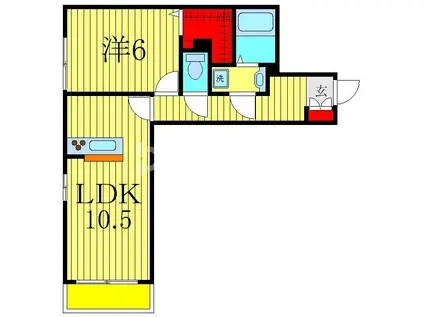 ホープヒル(1LDK/3階)の間取り写真
