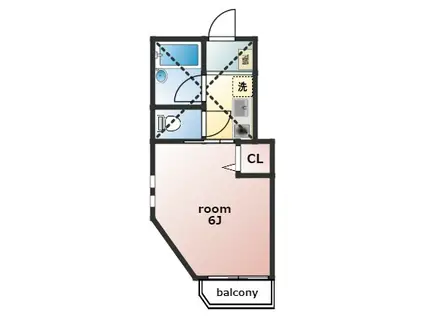 フェリーチェ金沢文庫(1K/1階)の間取り写真