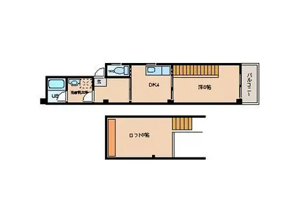 文厚ビル(1DK/3階)の間取り写真