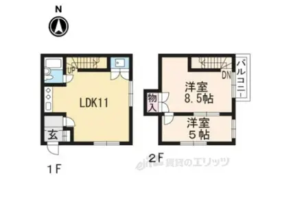 メゾンクレール(2LDK/1階)の間取り写真