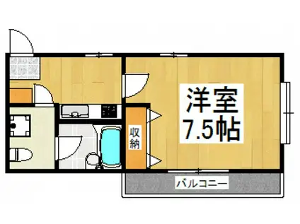 エルハイツ(1K/1階)の間取り写真