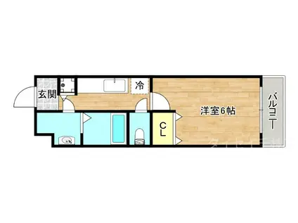 リバーコート諏訪(1K/3階)の間取り写真