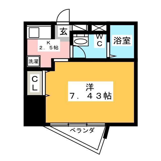 サウンドおしあげ(1K/11階)の間取り写真