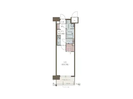 オーヴィジョンクラス新下関(1K/5階)の間取り写真