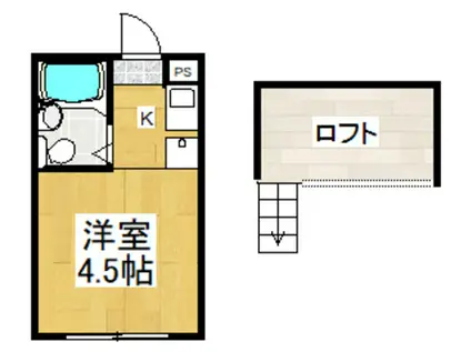 KTコーポラス(ワンルーム/3階)の間取り写真