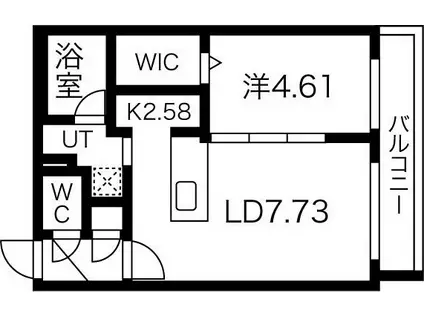 レスツオン北13(1LDK/2階)の間取り写真