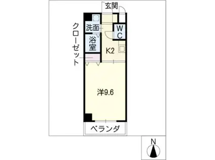 元八事壱風館(1K/3階)の間取り写真