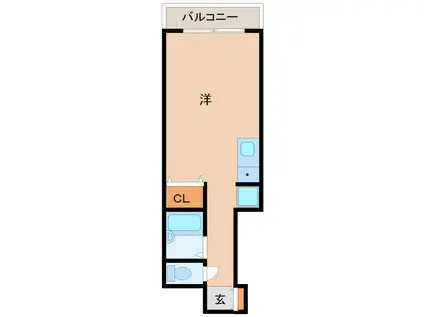 ソレイユ水堂(ワンルーム/3階)の間取り写真